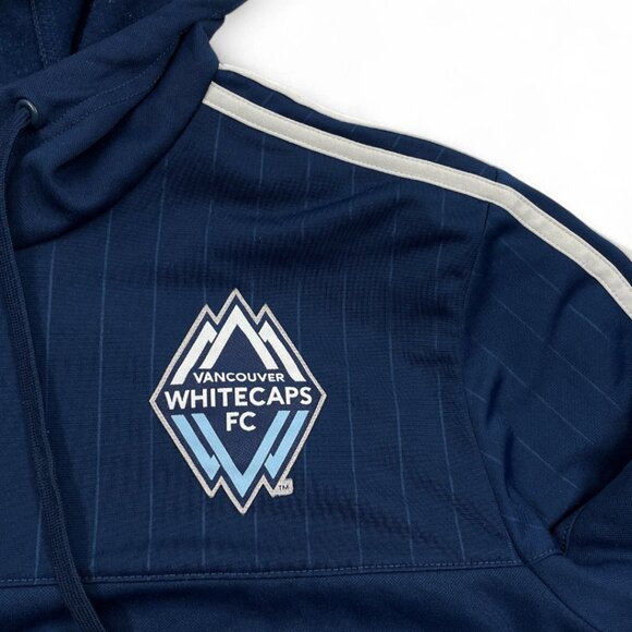 Vancouver Whitecaps Adidas MLS 2014 Hoodie Pullover Sweatshirt Warmup Jersey L - Picture 3 of 8